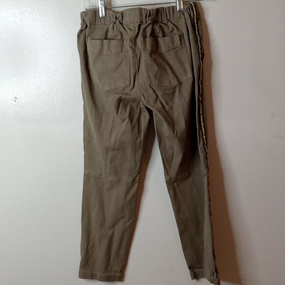 Ecru women's size Small tan with side stripes joggers. - Picture 5 of 8